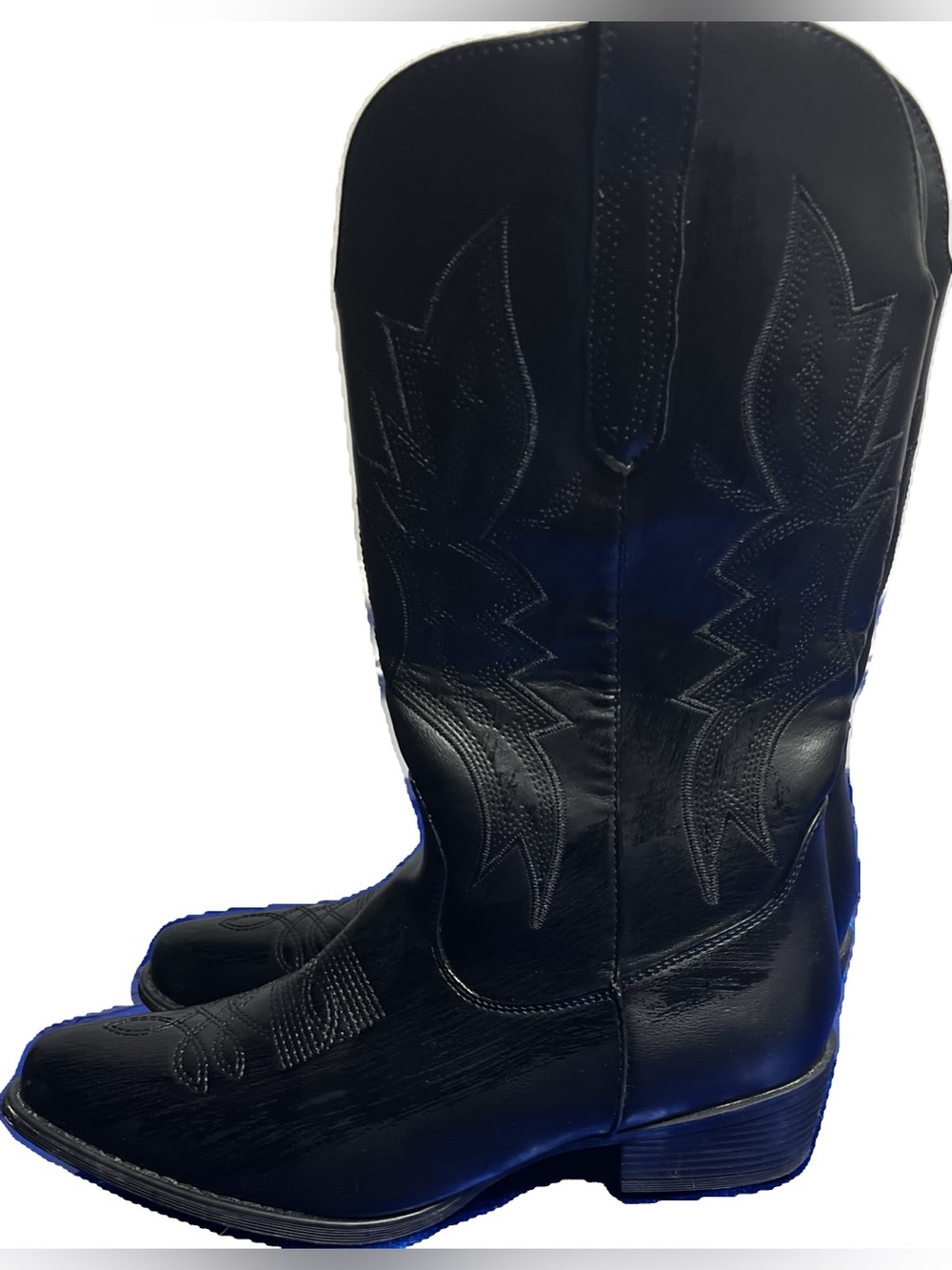 Women's Black Western Heeled Cowboy Boots